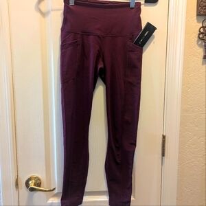 NWT Yogalicous Lux #AY79296 High-Waisted Pomegranate Leggings Size XS